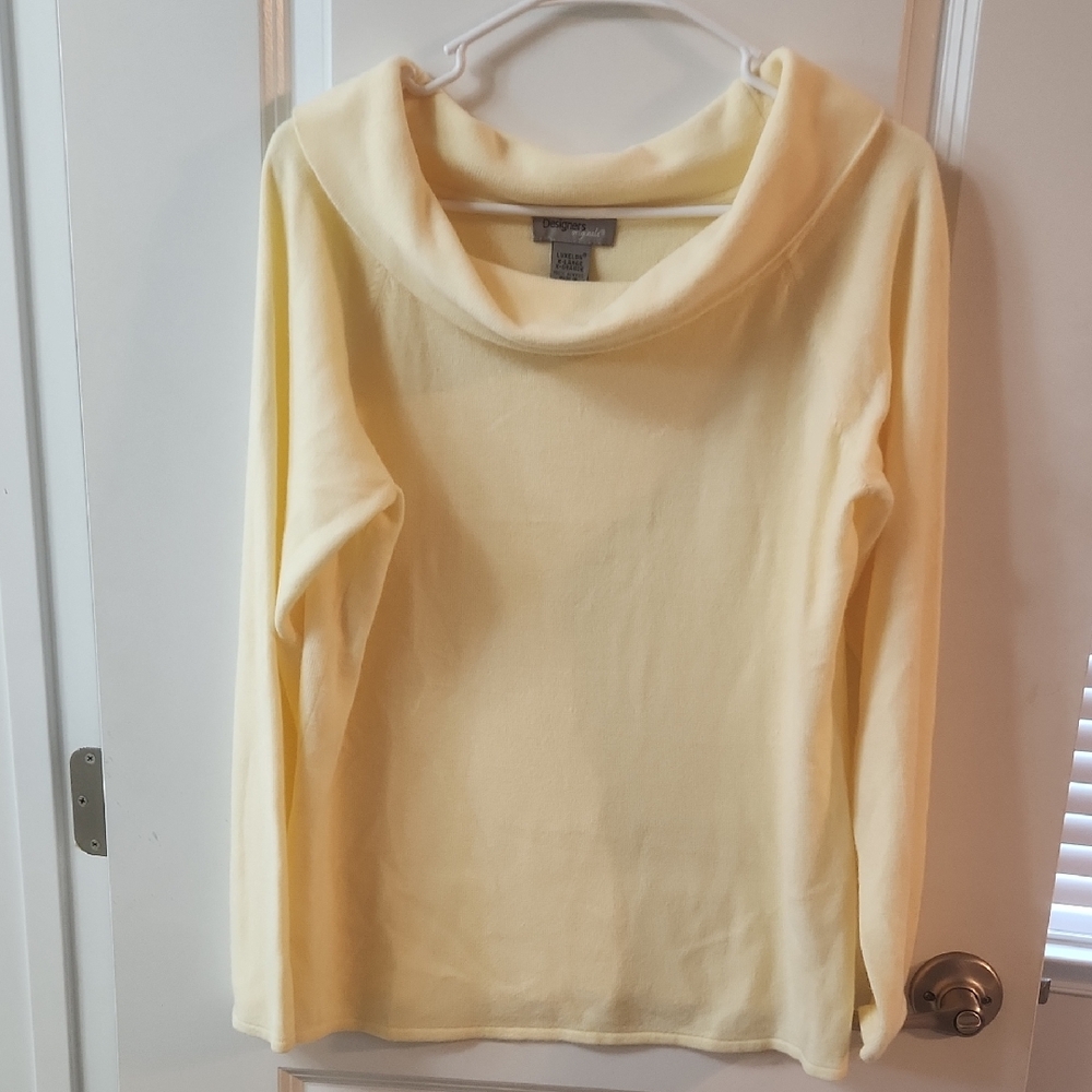 Designers Originals Soft Yellow Cowl Neck Sweater
